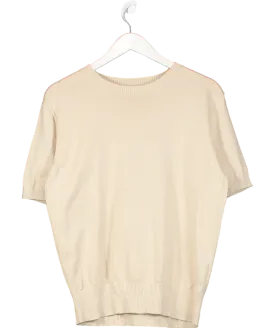 Anthology Beige Knitted T-shirt UK L
