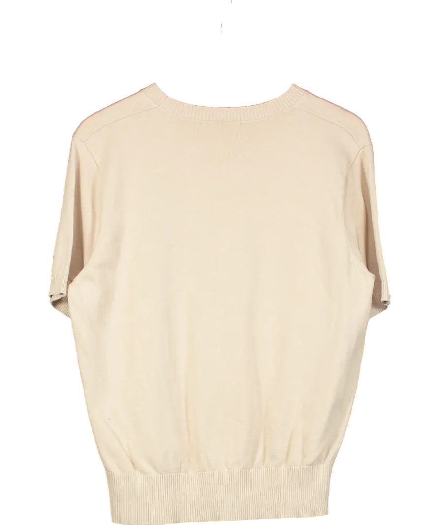Anthology Beige Knitted T-shirt UK L