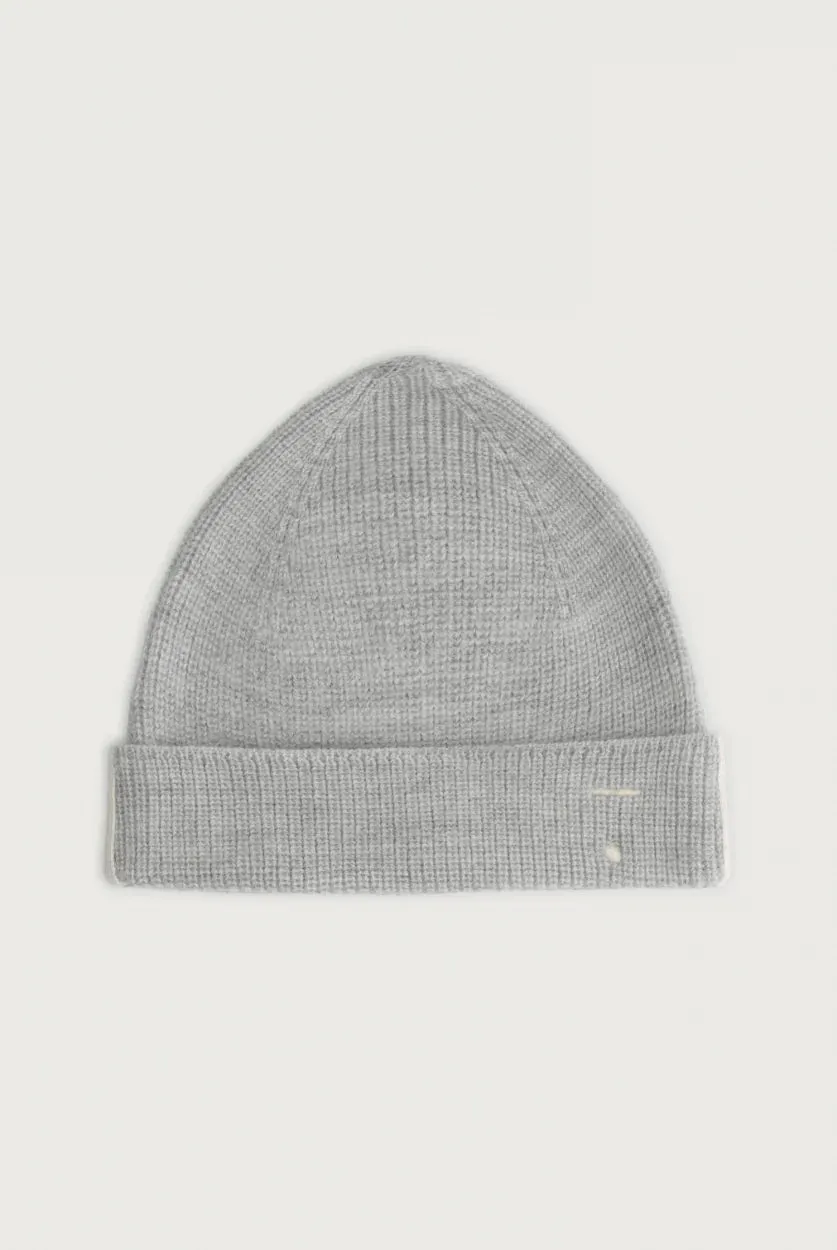Baby Knitted Beanie, Grey Melange