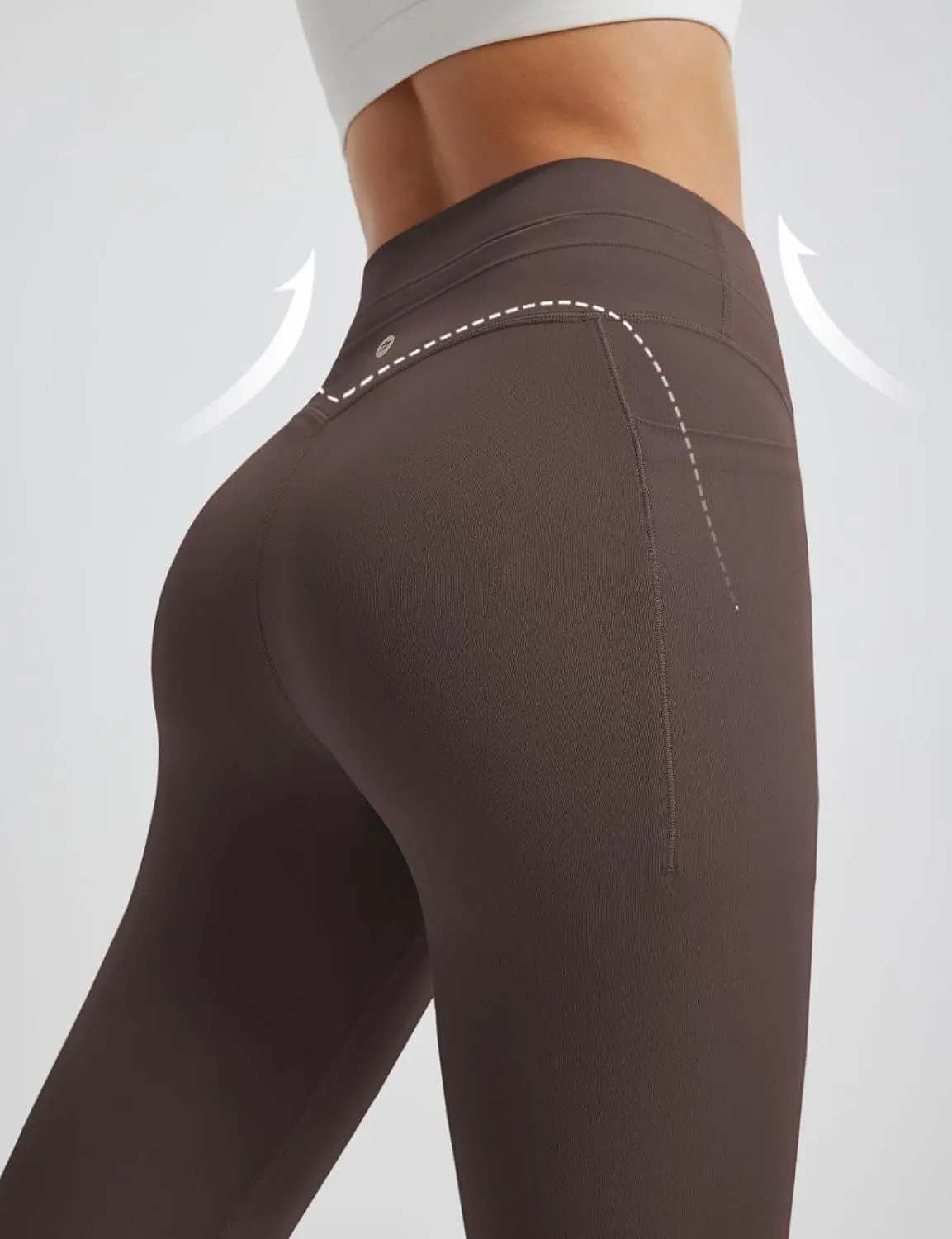 baleaf Women 8" Biker Shorts with Pockets, High Waisted Workout Short Tummy Control Yoga Gym Spandex Running Volleyball