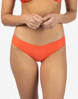 Classic Surf Cheeky Coverage Bikini Bottom - Tangerine