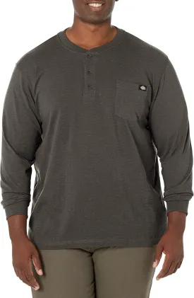 Dickies Men's Long Sleeve Heavyweight Henley