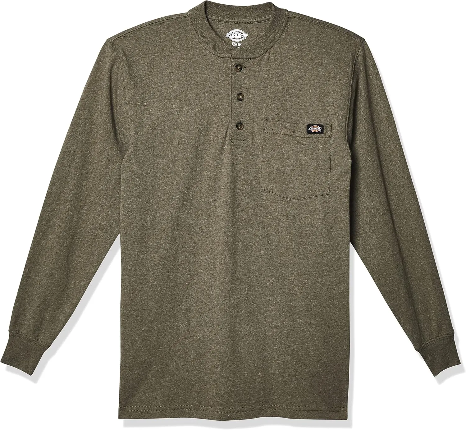 Dickies Men's Long Sleeve Heavyweight Henley