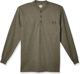 Dickies Men's Long Sleeve Heavyweight Henley