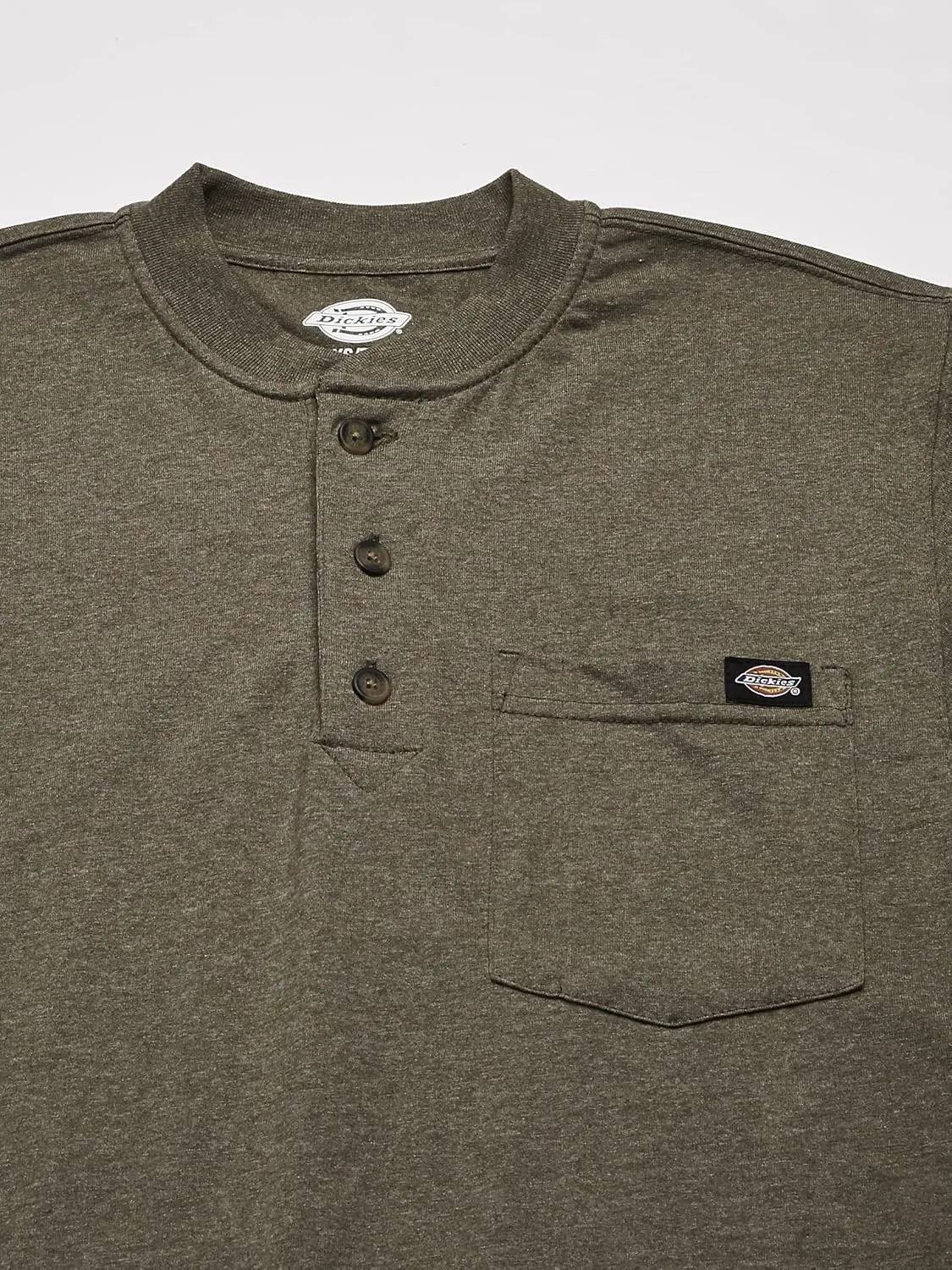 Dickies Men's Long Sleeve Heavyweight Henley
