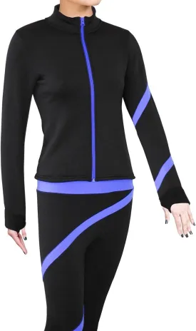 Figure Skating Polartec Polar Fleece Spiral Jacket - Child Sizes