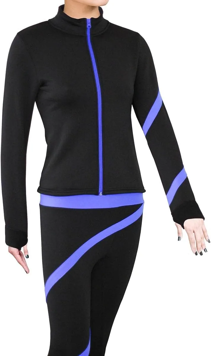 Figure Skating Polartec Polar Fleece Spiral Jacket - Child Sizes