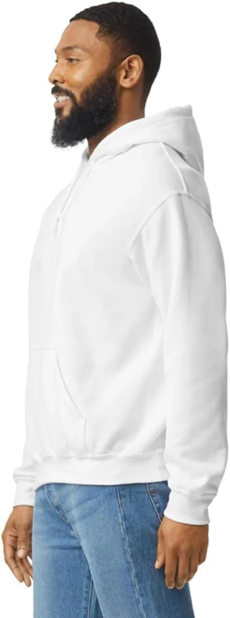 Gildan Men's Heavy Blend Drawcord Hooded Sweatshirt, Safety Pink