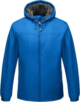 JEShifangjiusu Men's Lightweight Sportswear Jacket Casual Full Zip Windbreaker Jackets Warm Winter Padded Coats Bomber Jacket, Blue 1, Medium