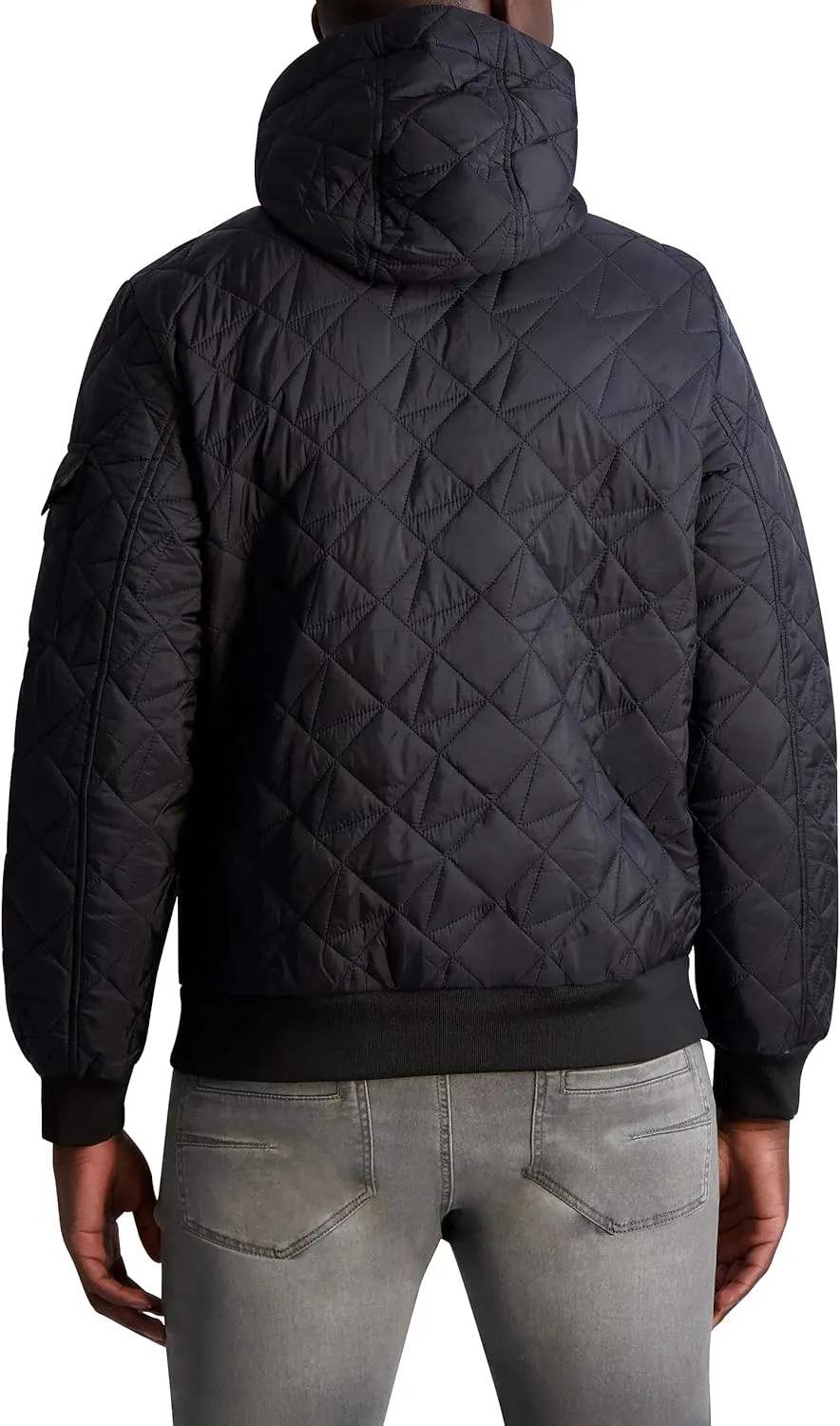 KARL LAGERFELD Men's Bomber Satin Jacket