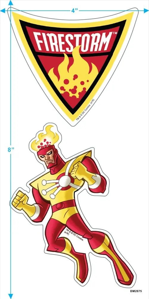 Popfunk Classic Batman: The Brave and The Bold Firestorm Shield T Shirt & Stickers
