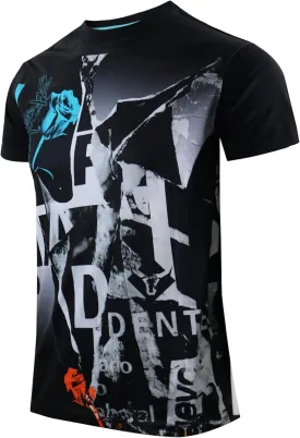 SCREENSHOT Mens Hipster Hip-Hop Urban Modern Tees - NYC Street Fashion Streetwear Stylish Longline Print T-Shirt