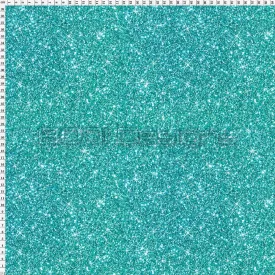 Spandex Printed Glitter Teal
