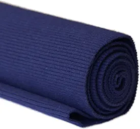 TinaKim Ribbed Cuff Leggings Fabric, Waistbands Neckline Jacket Hoodies Material (20" L x 43" W, 45 Dark Blue)