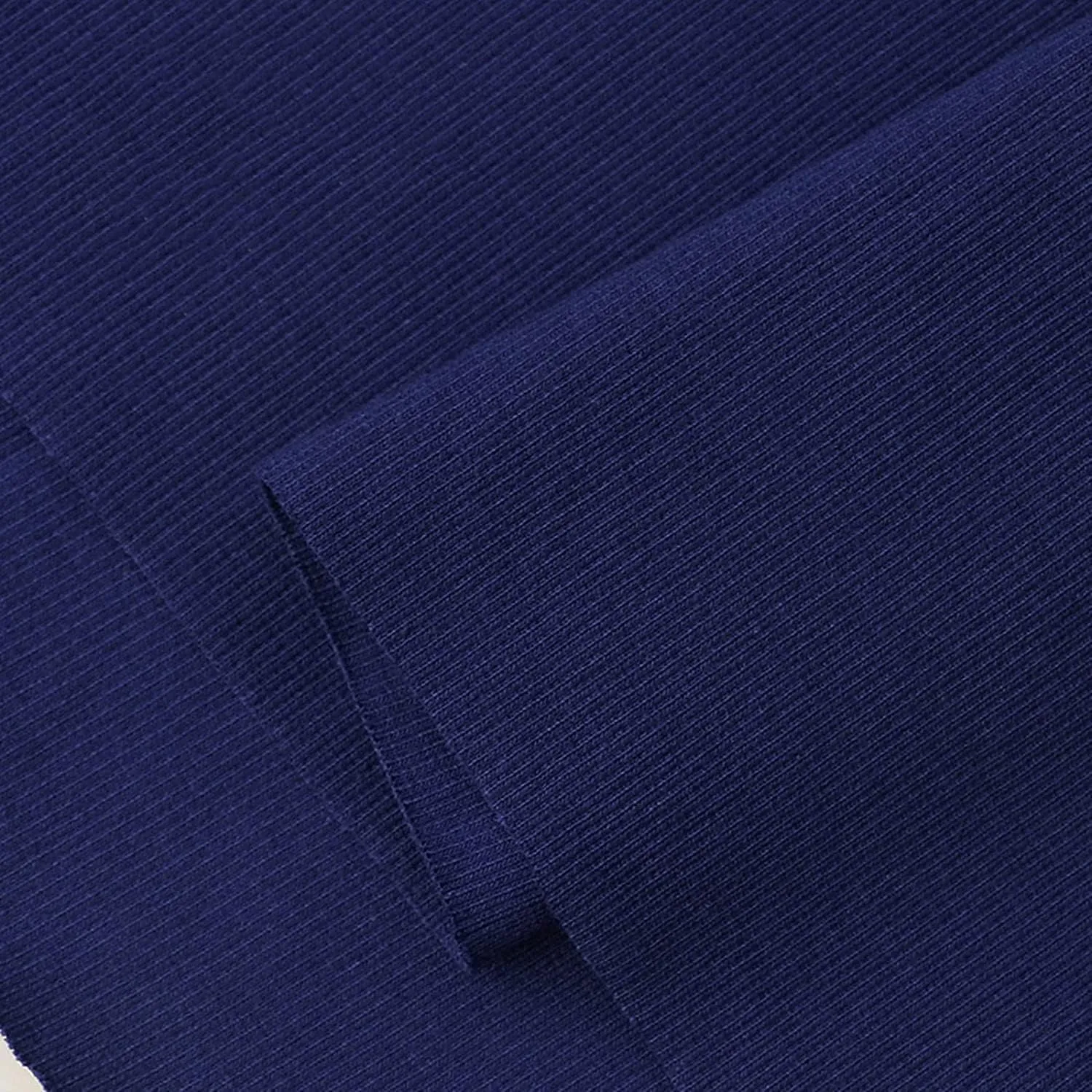 TinaKim Ribbed Cuff Leggings Fabric, Waistbands Neckline Jacket Hoodies Material (20" L x 43" W, 45 Dark Blue)