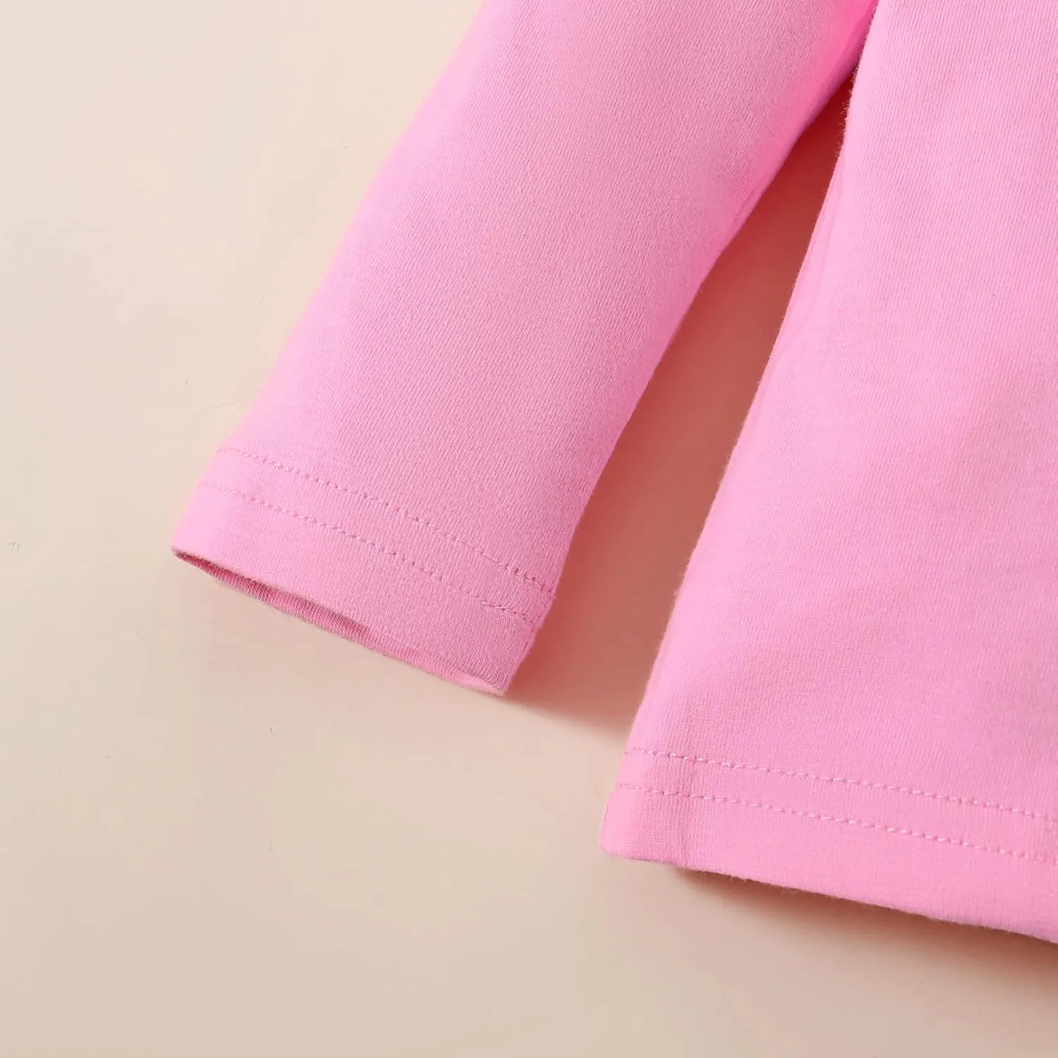 Toddler Baby Girl Solid Color T Shirt Kids Blouse Basic Plain Ruffle Top Cotton Casual Clothes