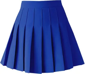 TONCHENGSD Women's High Waist Pleated Mini Skirt Skater Tennis Skirt
