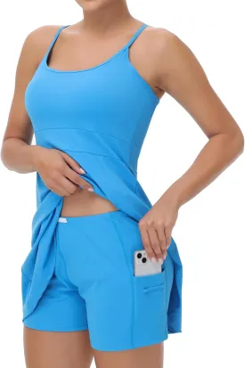 Womens Golf Tennis Dress Workout Athletic Active Mini Dresses with Shorts 2 Piece Sets Outfits Cute Clothes Summer